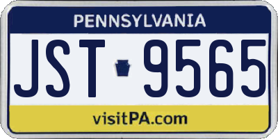 PA license plate JST9565
