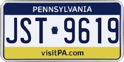 PA license plate JST9619