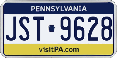 PA license plate JST9628
