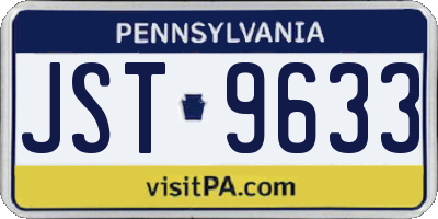 PA license plate JST9633