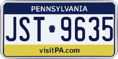 PA license plate JST9635
