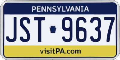 PA license plate JST9637