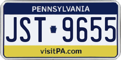 PA license plate JST9655