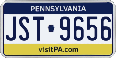 PA license plate JST9656