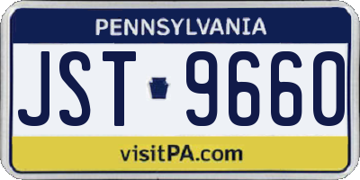 PA license plate JST9660