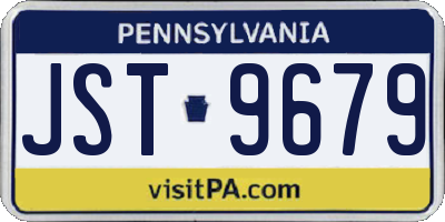 PA license plate JST9679