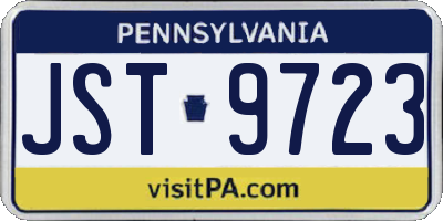 PA license plate JST9723
