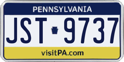 PA license plate JST9737