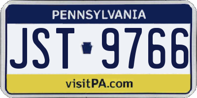PA license plate JST9766