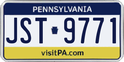 PA license plate JST9771