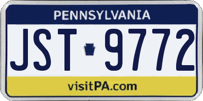 PA license plate JST9772