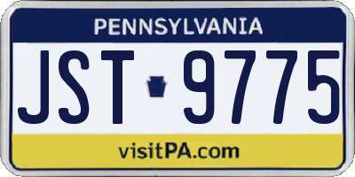 PA license plate JST9775