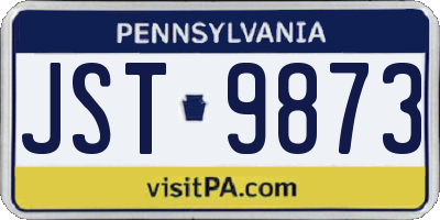 PA license plate JST9873