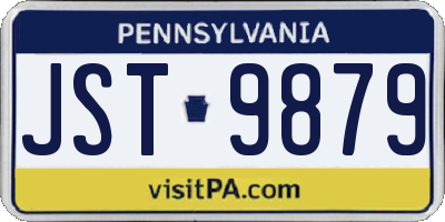 PA license plate JST9879