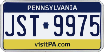 PA license plate JST9975