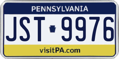 PA license plate JST9976