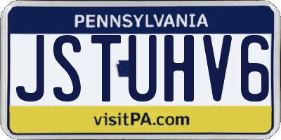 PA license plate JSTUHV6