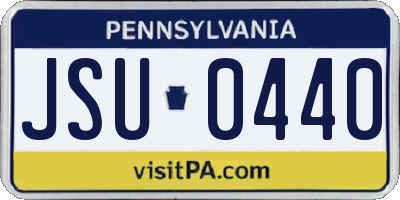 PA license plate JSU0440