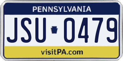 PA license plate JSU0479