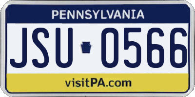PA license plate JSU0566