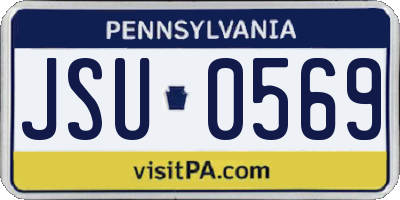 PA license plate JSU0569