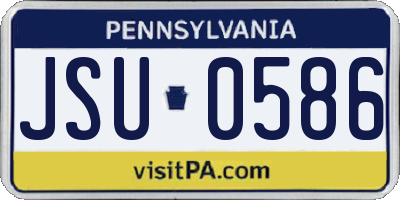 PA license plate JSU0586