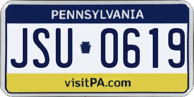 PA license plate JSU0619