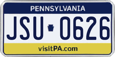 PA license plate JSU0626