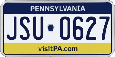 PA license plate JSU0627