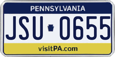 PA license plate JSU0655