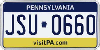 PA license plate JSU0660