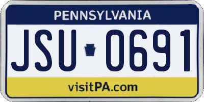 PA license plate JSU0691