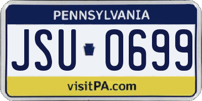 PA license plate JSU0699