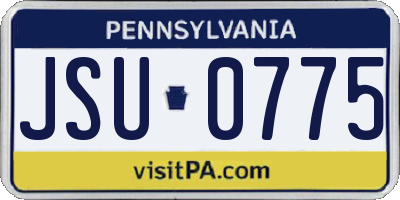 PA license plate JSU0775