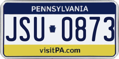 PA license plate JSU0873