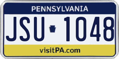 PA license plate JSU1048