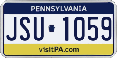 PA license plate JSU1059