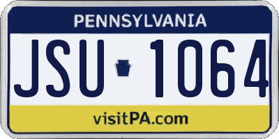 PA license plate JSU1064