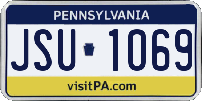PA license plate JSU1069