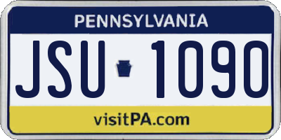 PA license plate JSU1090