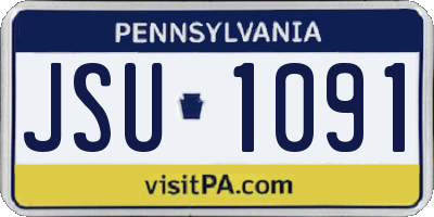 PA license plate JSU1091