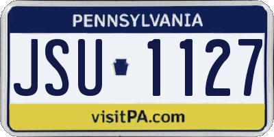 PA license plate JSU1127