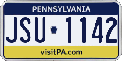 PA license plate JSU1142