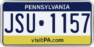 PA license plate JSU1157