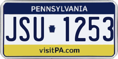 PA license plate JSU1253