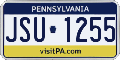 PA license plate JSU1255