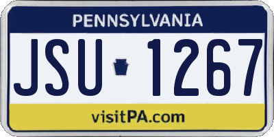 PA license plate JSU1267