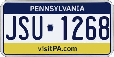 PA license plate JSU1268