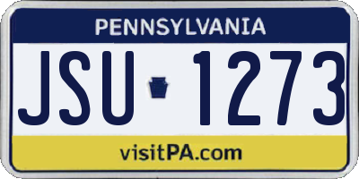 PA license plate JSU1273