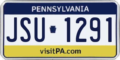 PA license plate JSU1291